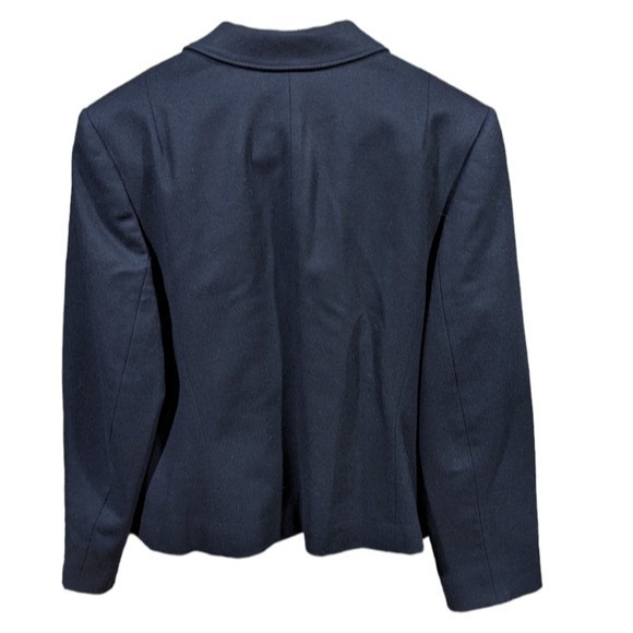 Vintage Pendleton 100% Virgin Wool Blazer Women's Size 14 Petite Navy - Picture 10 of 10